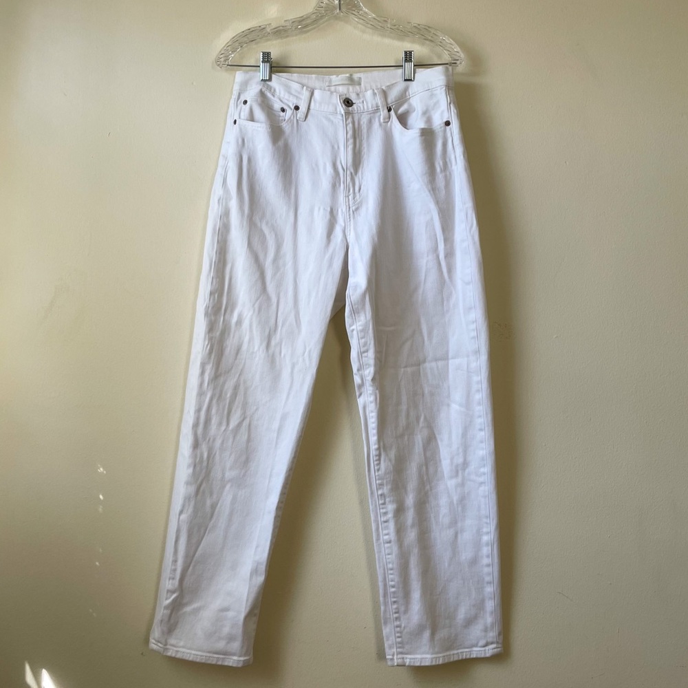 White Uniqlo Boyfriend Jeans
